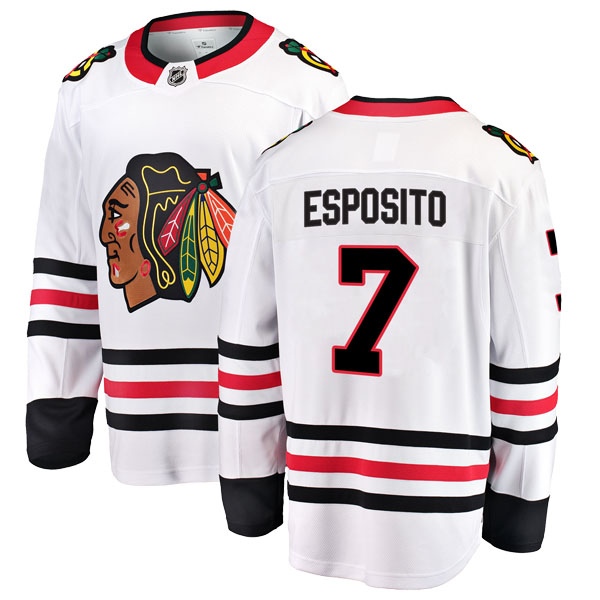 Men's Phil Esposito Chicago Blackhawks Fanatics Branded Away Jersey - Breakaway White