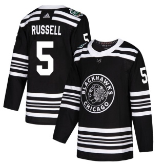 Men's Phil Russell Chicago Blackhawks Adidas 2019 Winter Classic Jersey - Authentic Black