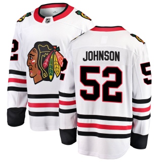 Men's Reese Johnson Chicago Blackhawks Fanatics Branded Away Jersey - Breakaway White