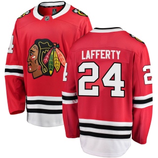 Men's Sam Lafferty Chicago Blackhawks Fanatics Branded Home Jersey - Breakaway Red