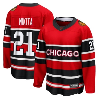 Men's Stan Mikita Chicago Blackhawks Fanatics Branded Red Special Edition 2.0 Jersey - Breakaway Black