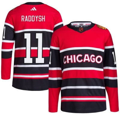 Men's Taylor Raddysh Chicago Blackhawks Adidas Red Reverse Retro 2.0 Jersey - Authentic Black