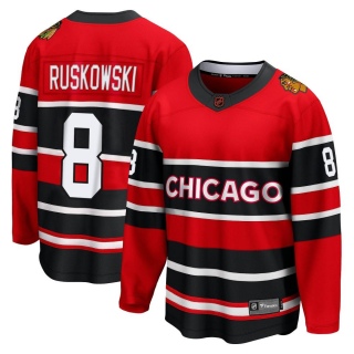 Men's Terry Ruskowski Chicago Blackhawks Fanatics Branded Red Special Edition 2.0 Jersey - Breakaway Black