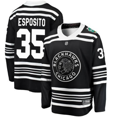Men's Tony Esposito Chicago Blackhawks Fanatics Branded 2019 Winter Classic Jersey - Breakaway Black