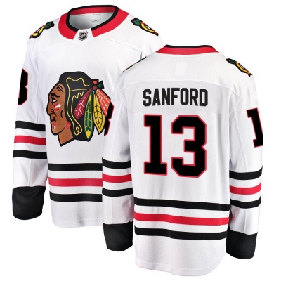 Men's Zach Sanford Chicago Blackhawks Fanatics Branded Away Jersey - Breakaway White