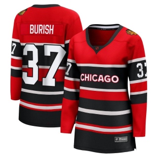 Women's Adam Burish Chicago Blackhawks Fanatics Branded Red Special Edition 2.0 Jersey - Breakaway Black