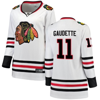 Women's Adam Gaudette Chicago Blackhawks Fanatics Branded Away Jersey - Breakaway White
