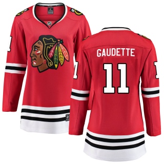 Women's Adam Gaudette Chicago Blackhawks Fanatics Branded Home Jersey - Breakaway Red