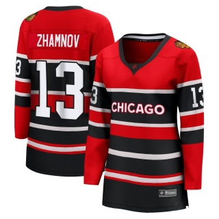 Women's Alex Zhamnov Chicago Blackhawks Fanatics Branded Red Special Edition 2.0 Jersey - Breakaway Black
