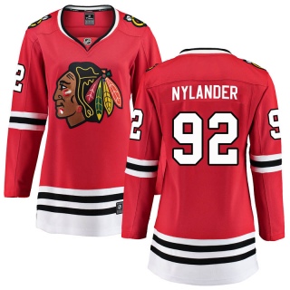 Women's Alexander Nylander Chicago Blackhawks Fanatics Branded Home Jersey - Breakaway Red