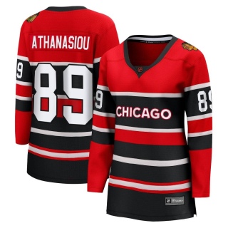 Women's Andreas Athanasiou Chicago Blackhawks Fanatics Branded Red Special Edition 2.0 Jersey - Breakaway Black