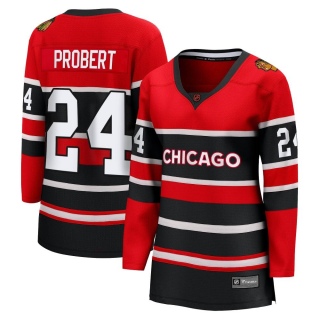 Women's Bob Probert Chicago Blackhawks Fanatics Branded Red Special Edition 2.0 Jersey - Breakaway Black