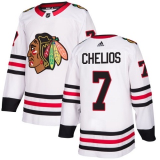 Women's Chris Chelios Chicago Blackhawks Adidas Away Jersey - Authentic White