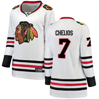 Women's Chris Chelios Chicago Blackhawks Fanatics Branded Away Jersey - Breakaway White