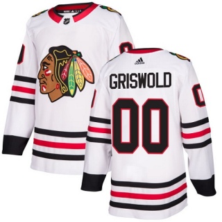 Women's Clark Griswold Chicago Blackhawks Adidas Away Jersey - Authentic White