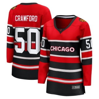 Women's Corey Crawford Chicago Blackhawks Fanatics Branded Red Special Edition 2.0 Jersey - Breakaway Black