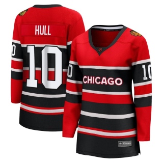 Women's Dennis Hull Chicago Blackhawks Fanatics Branded Red Special Edition 2.0 Jersey - Breakaway Black