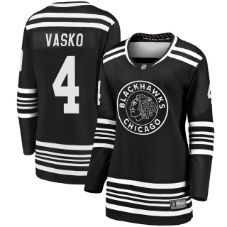 Women's Elmer Vasko Chicago Blackhawks Fanatics Branded Breakaway Alternate 2019/20 Jersey - Premier Black