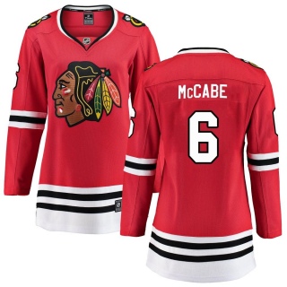 Women's Jake McCabe Chicago Blackhawks Fanatics Branded Home Jersey - Breakaway Red