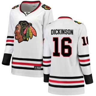 Women's Jason Dickinson Chicago Blackhawks Fanatics Branded Away Jersey - Breakaway White