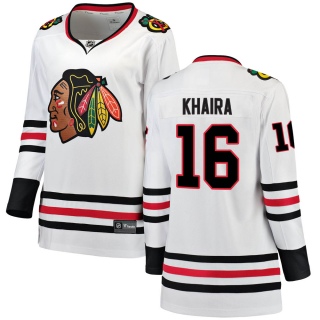 Women's Jujhar Khaira Chicago Blackhawks Fanatics Branded Away Jersey - Breakaway White