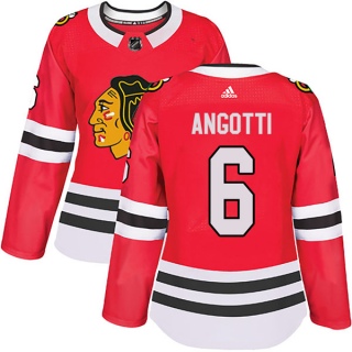 Women's Lou Angotti Chicago Blackhawks Adidas Home Jersey - Authentic Red