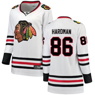 Women's Mike Hardman Chicago Blackhawks Fanatics Branded Away Jersey - Breakaway White