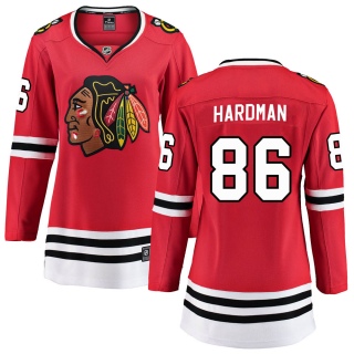 Women's Mike Hardman Chicago Blackhawks Fanatics Branded Home Jersey - Breakaway Red