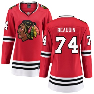 Women's Nicolas Beaudin Chicago Blackhawks Fanatics Branded ized Home Jersey - Breakaway Red