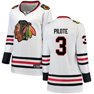 Women's Pierre Pilote Chicago Blackhawks Fanatics Branded Away Jersey - Breakaway White