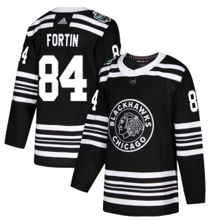 Youth Alexandre Fortin Chicago Blackhawks Adidas 2019 Winter Classic Jersey - Authentic Black
