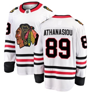 Youth Andreas Athanasiou Chicago Blackhawks Fanatics Branded Away Jersey - Breakaway White