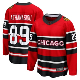 Youth Andreas Athanasiou Chicago Blackhawks Fanatics Branded Red Special Edition 2.0 Jersey - Breakaway Black