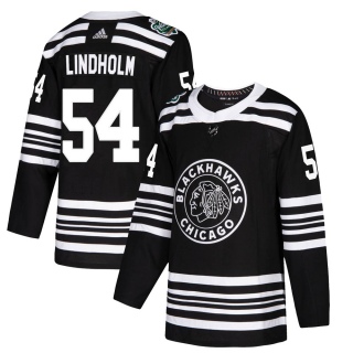 Youth Anton Lindholm Chicago Blackhawks Adidas 2019 Winter Classic Jersey - Authentic Black