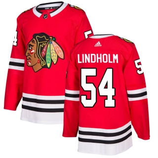 Youth Anton Lindholm Chicago Blackhawks Adidas Home Jersey - Authentic Red