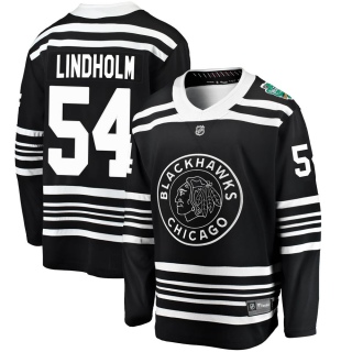 Youth Anton Lindholm Chicago Blackhawks Fanatics Branded 2019 Winter Classic Jersey - Breakaway Black