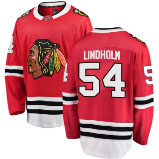 Youth Anton Lindholm Chicago Blackhawks Fanatics Branded Home Jersey - Breakaway Red
