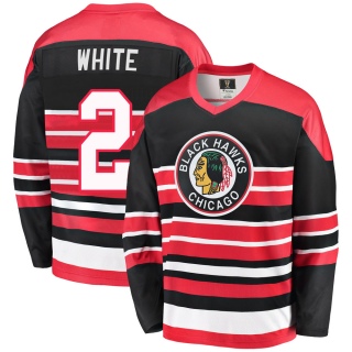 Youth Bill White Chicago Blackhawks Fanatics Branded Breakaway Heritage Jersey - Premier Red/Black