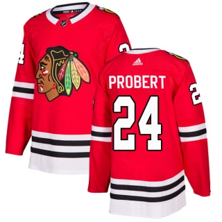 Youth Bob Probert Chicago Blackhawks Adidas Red Home Jersey - Authentic Black