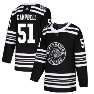 Youth Brian Campbell Chicago Blackhawks Adidas 2019 Winter Classic Jersey - Authentic Black