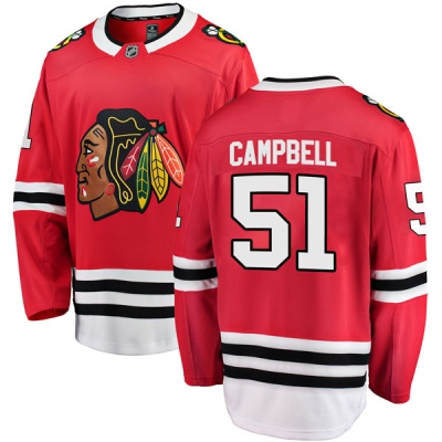Youth Brian Campbell Chicago Blackhawks Fanatics Branded Red Home Jersey - Breakaway Black