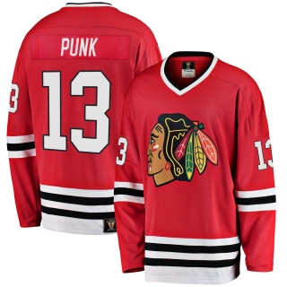 Youth CM Punk Chicago Blackhawks Fanatics Branded Breakaway Red Heritage Jersey - Premier Black