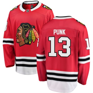 Youth CM Punk Chicago Blackhawks Fanatics Branded Red Home Jersey - Breakaway Black
