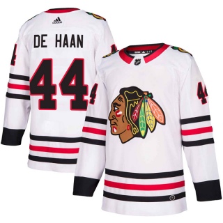 Youth Calvin de Haan Chicago Blackhawks Adidas Away Jersey - Authentic White