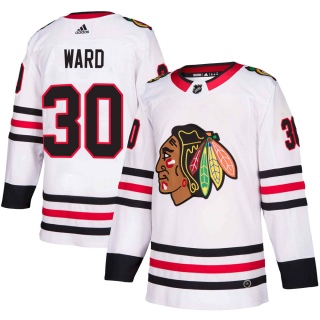 Youth Cam Ward Chicago Blackhawks Adidas Away Jersey - Authentic White