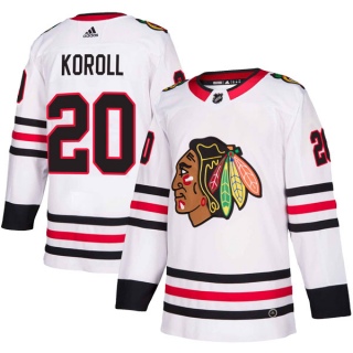Youth Cliff Koroll Chicago Blackhawks Adidas Away Jersey - Authentic White