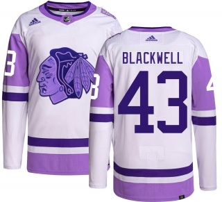Youth Colin Blackwell Chicago Blackhawks Adidas Hockey Fights Cancer Jersey - Authentic Black