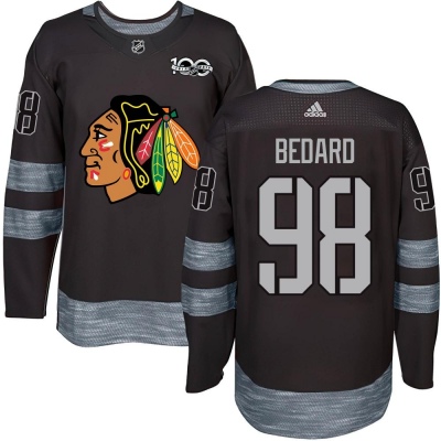 Youth Connor Bedard Chicago Blackhawks 1917- 100th Anniversary Jersey - Authentic Black