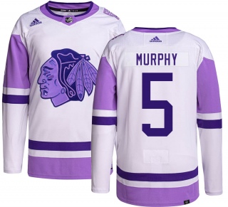 Youth Connor Murphy Chicago Blackhawks Adidas Hockey Fights Cancer Jersey - Authentic Black
