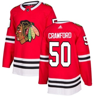 Youth Corey Crawford Chicago Blackhawks Adidas Home Jersey - Authentic Red